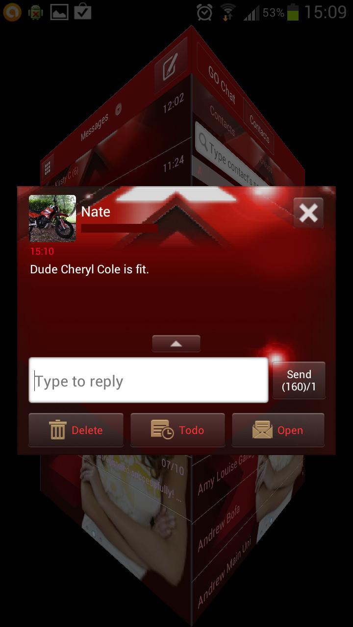 GO SMS PRO X Factor Theme