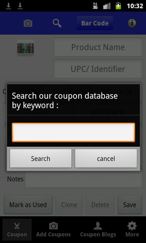 Coupon Organizer and Scanner