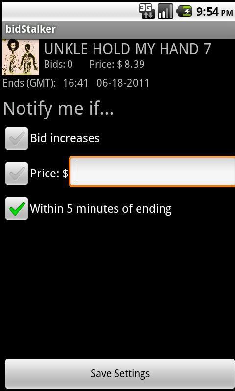 bidStalker Lite for eBay