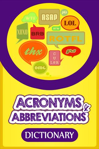 Acronyms & Abbreviations Dict