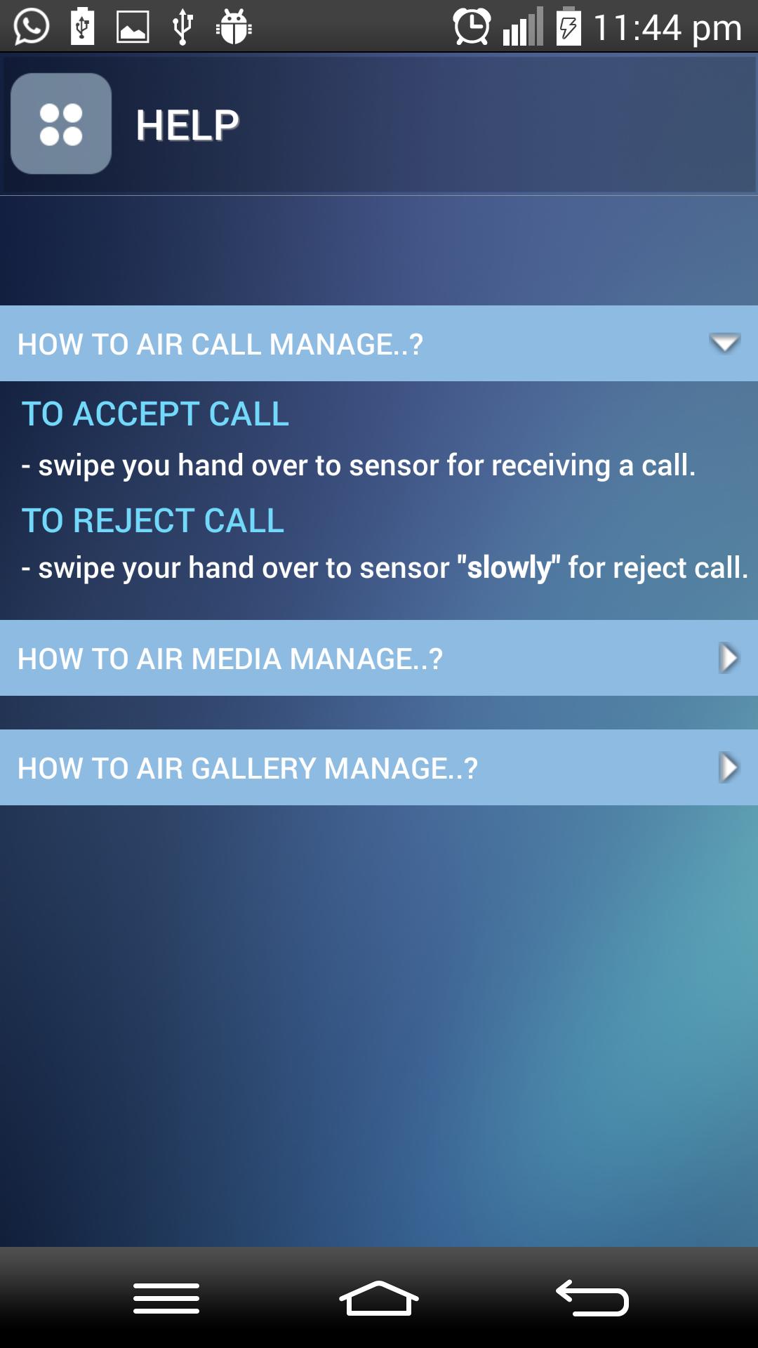 Air Call Accept/Receive