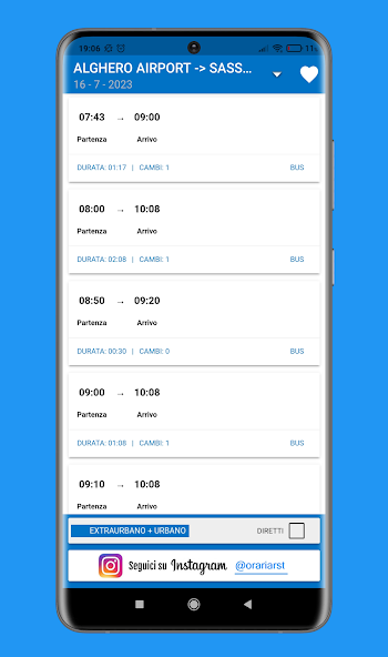 Orari bus Sardinia
