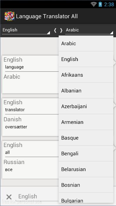 Language Translator All