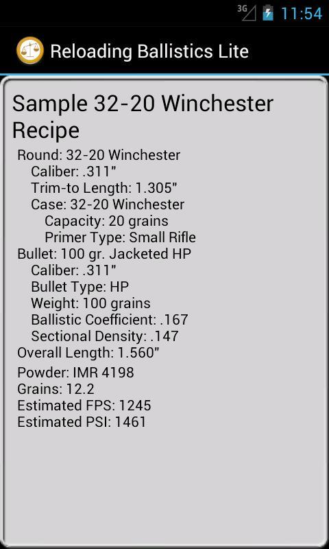 32-20 Winchester Ballistics Data