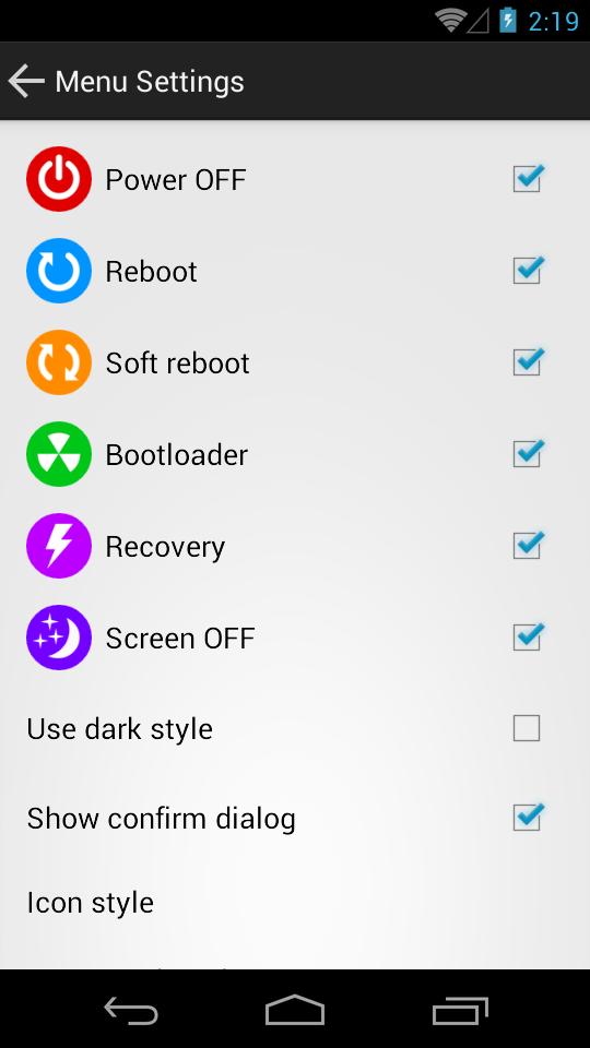 Power Menu (ROOT)