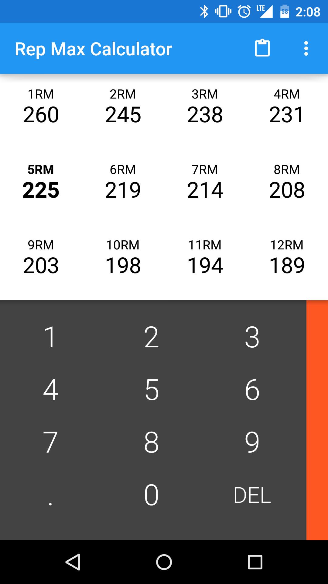 Rep Max Calculator