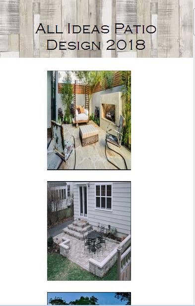 All Ideas Patio Design 2018