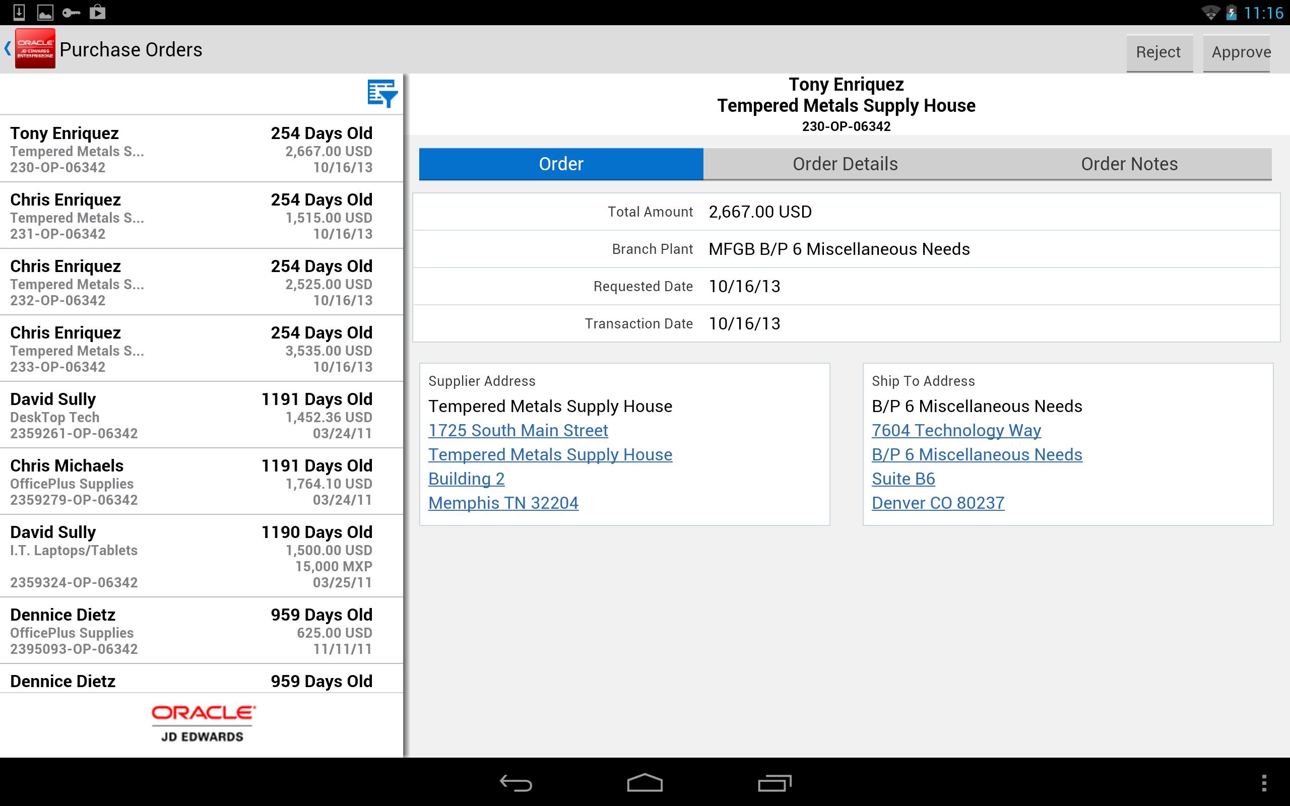 PO Approvals - JDE E1