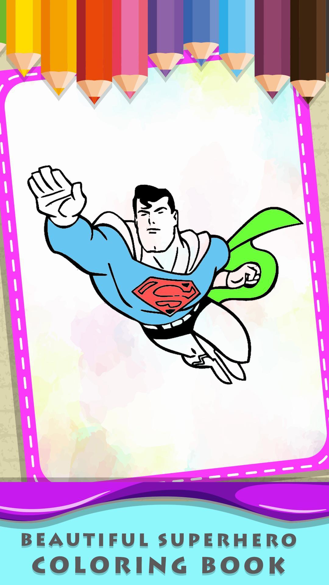 Comic Superhero Coloring Book