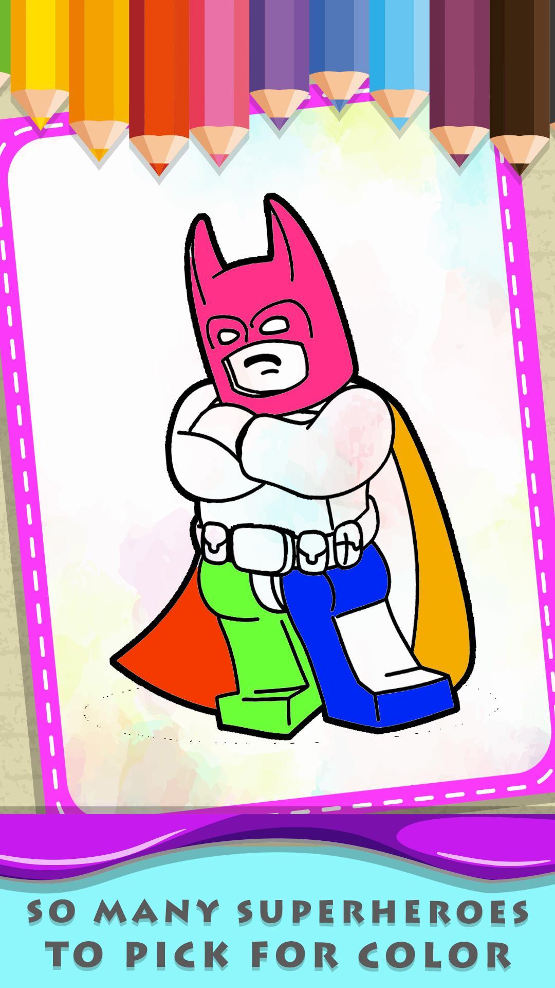 Comic Superhero Coloring Book