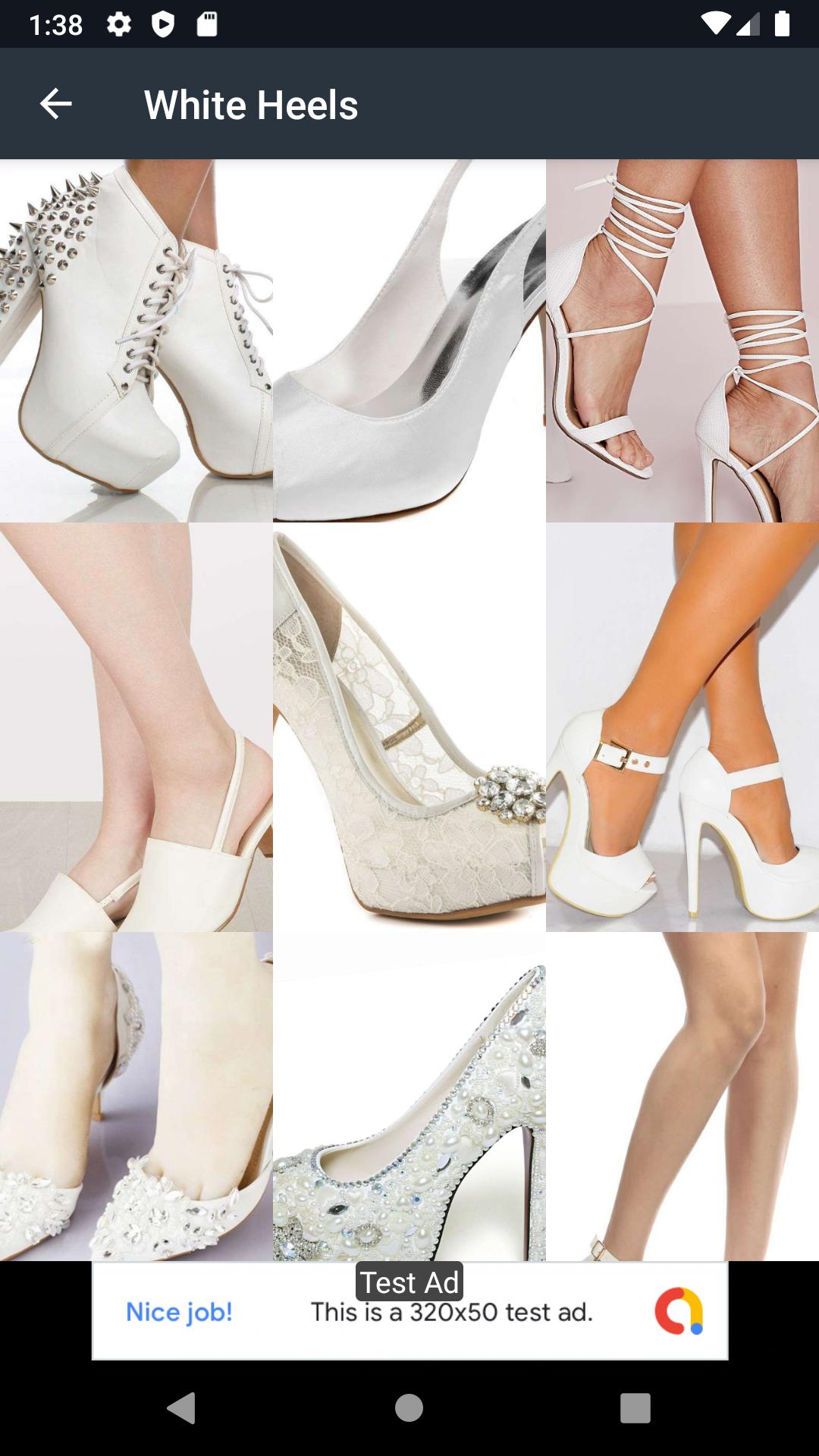 White Heels Closed Toe