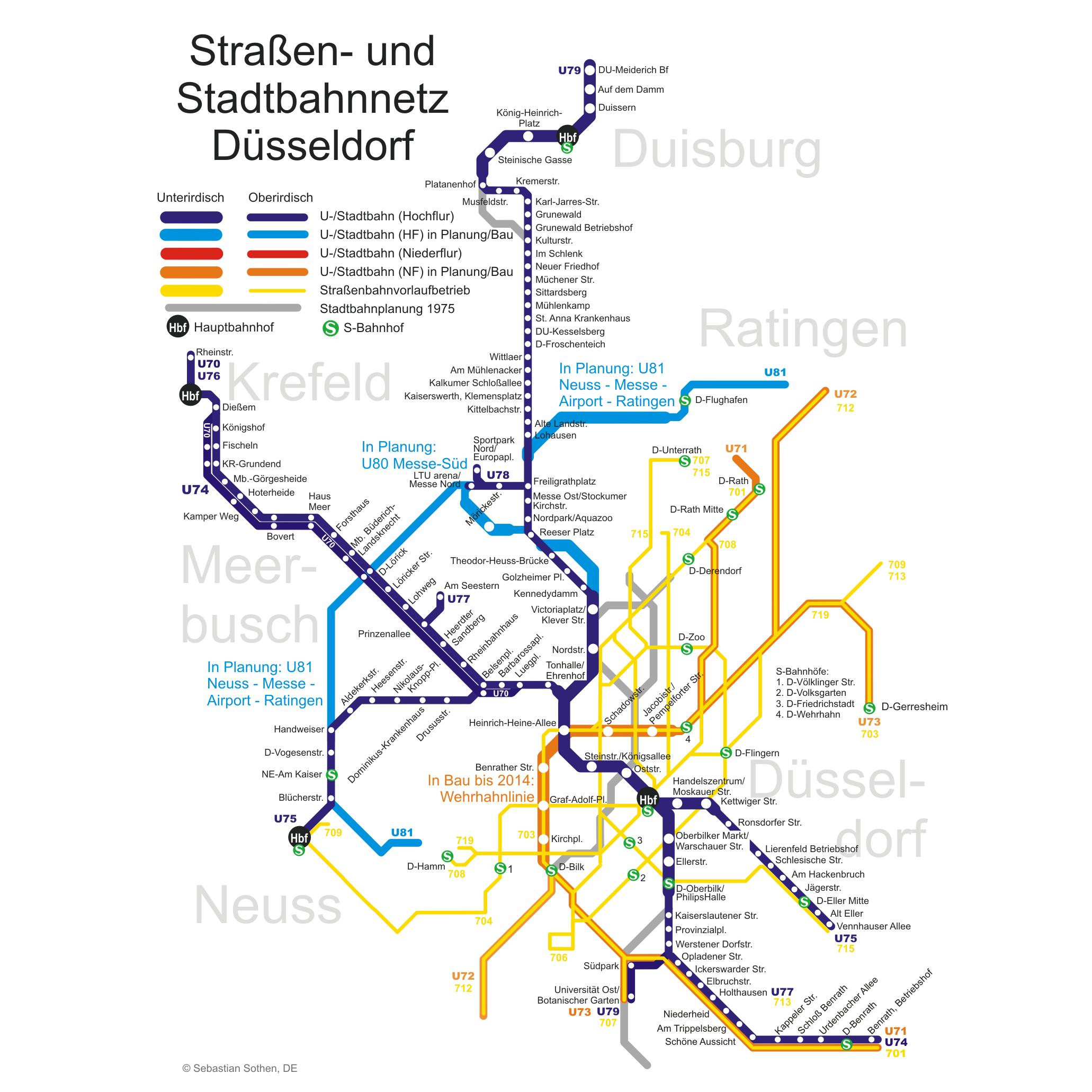 Dusseldorf Metro Map