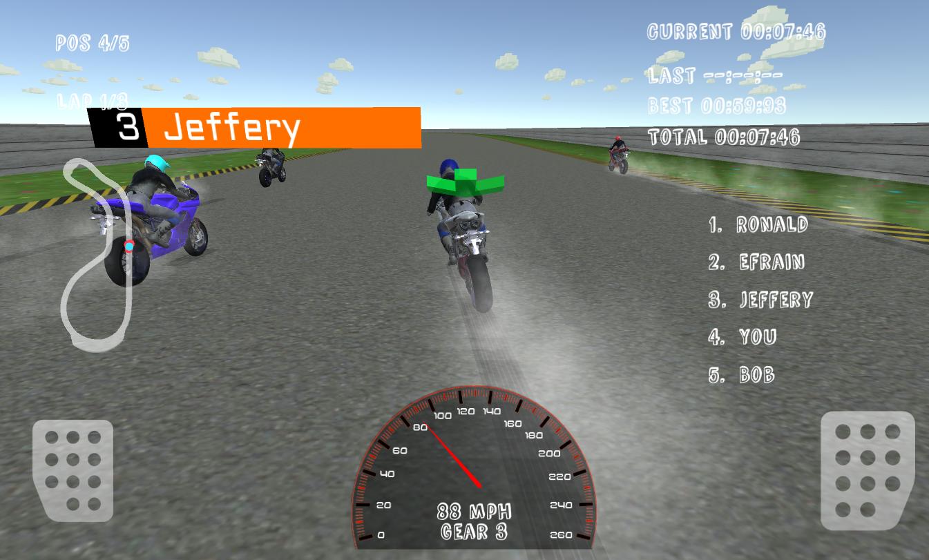 3D Motorcycle Driver Racing