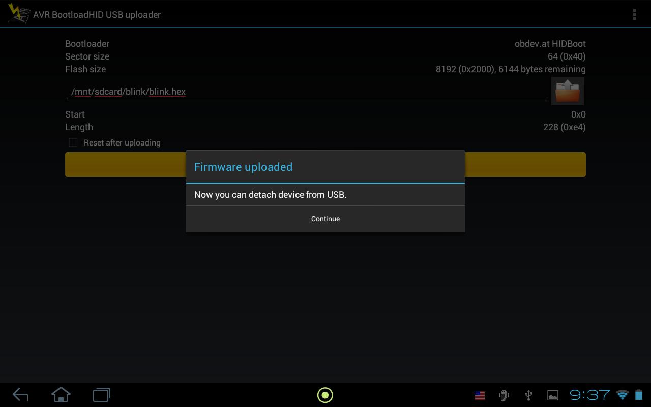 AVR BootloadHID USB uploader