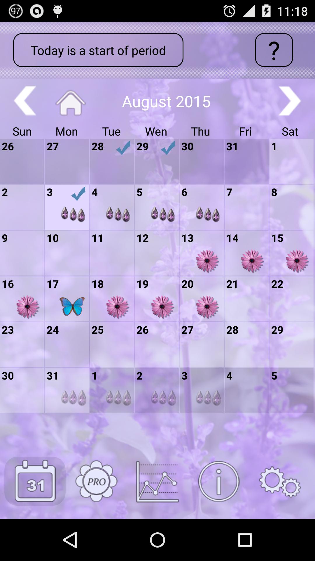 Women's Calendar nature