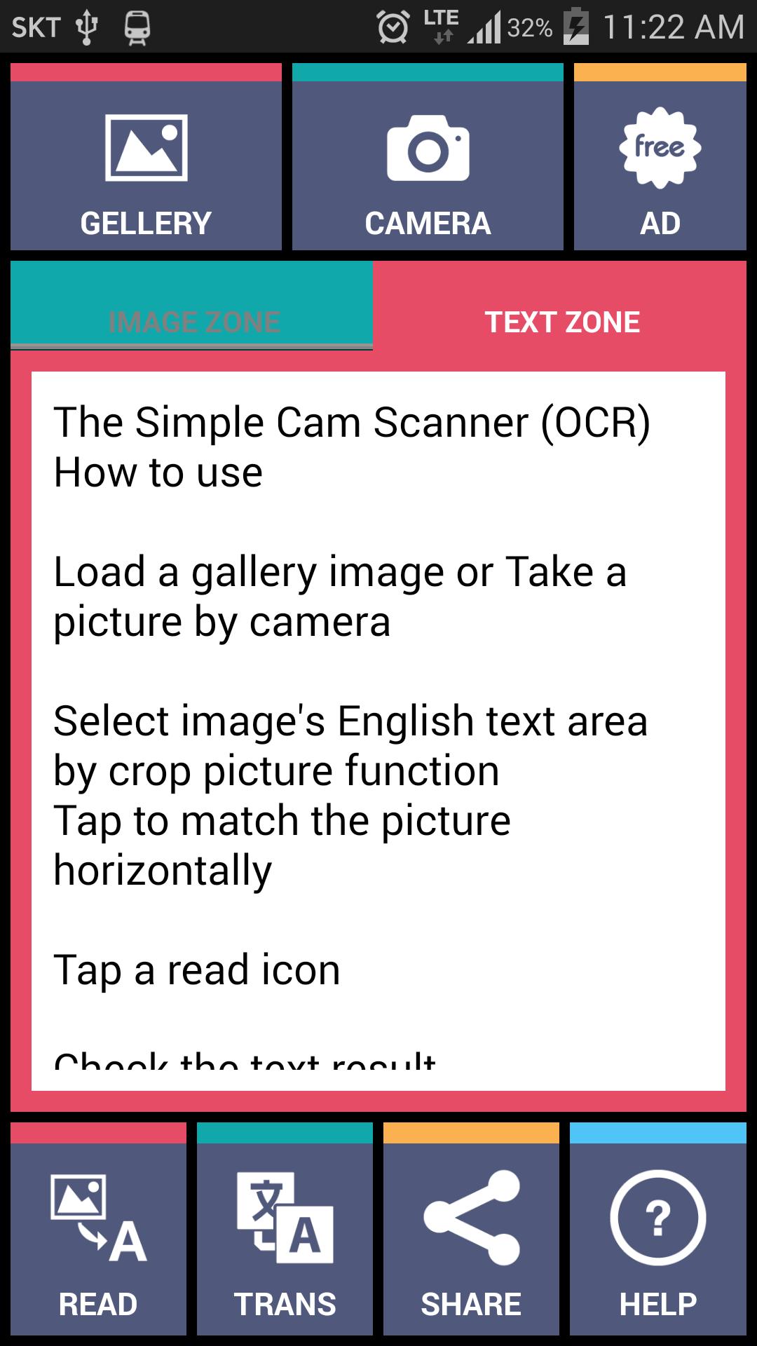 The Simple Cam Scanner (OCR)