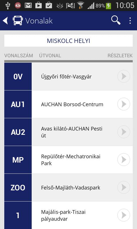 transIT menetrend: MVK Zrt.