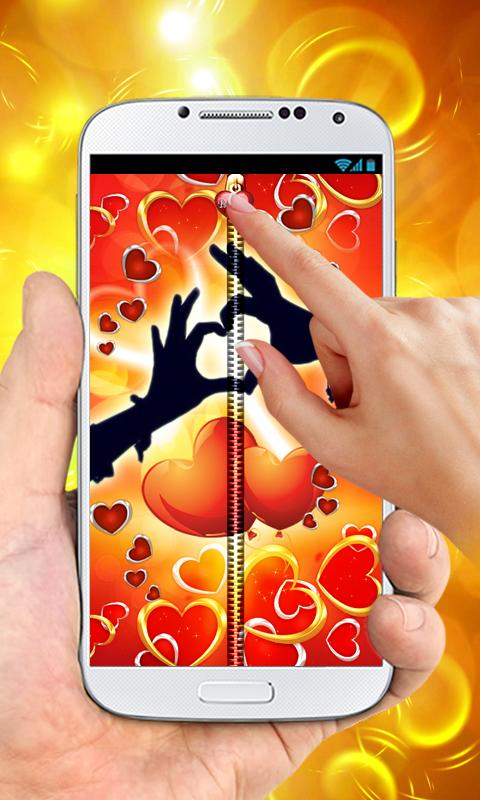 Love Zipper Lock Screen