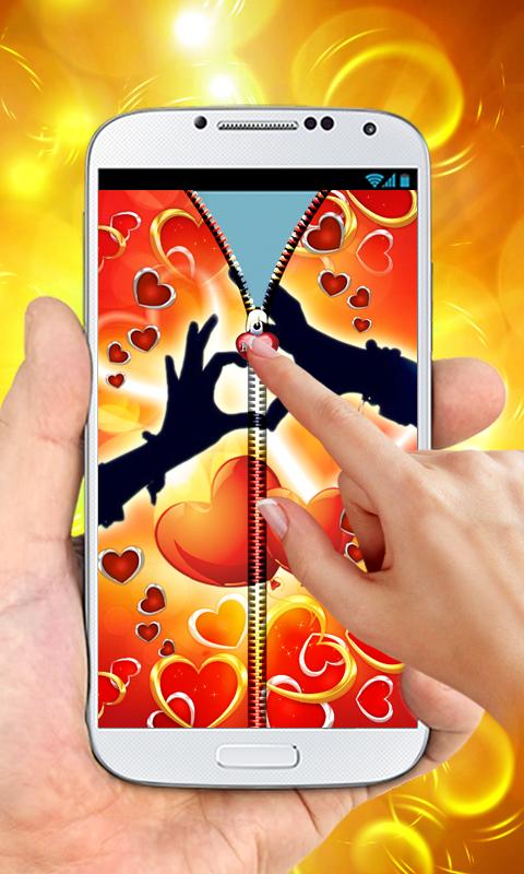 Love Zipper Lock Screen