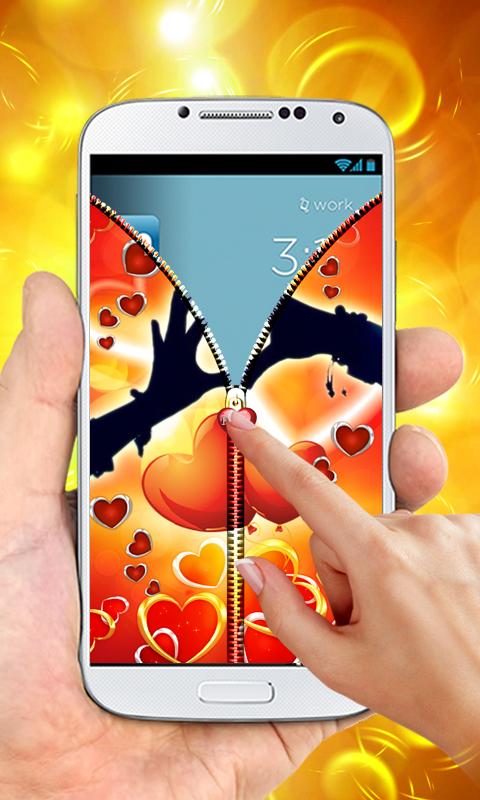 Love Zipper Lock Screen