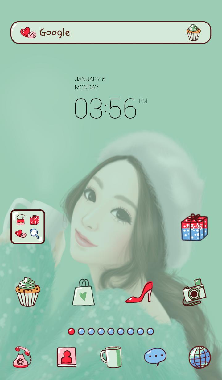lovely girl warm dodol theme