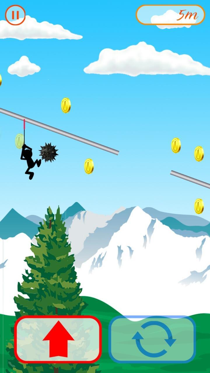 Shadow Stick Man Zipline