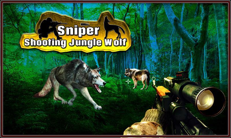 Sniper shooting Jungle Wolf