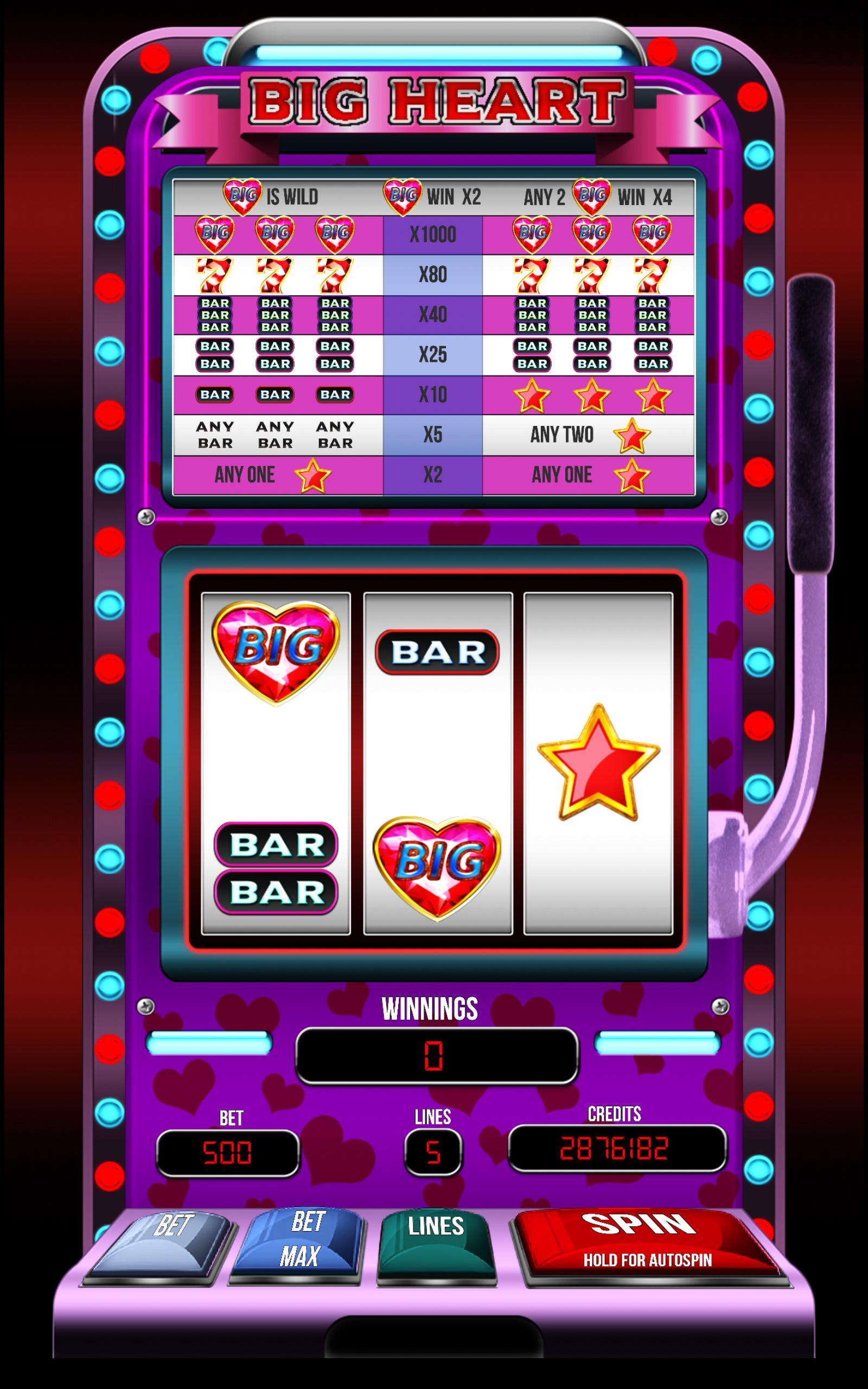 FREE Big Heart slot machine