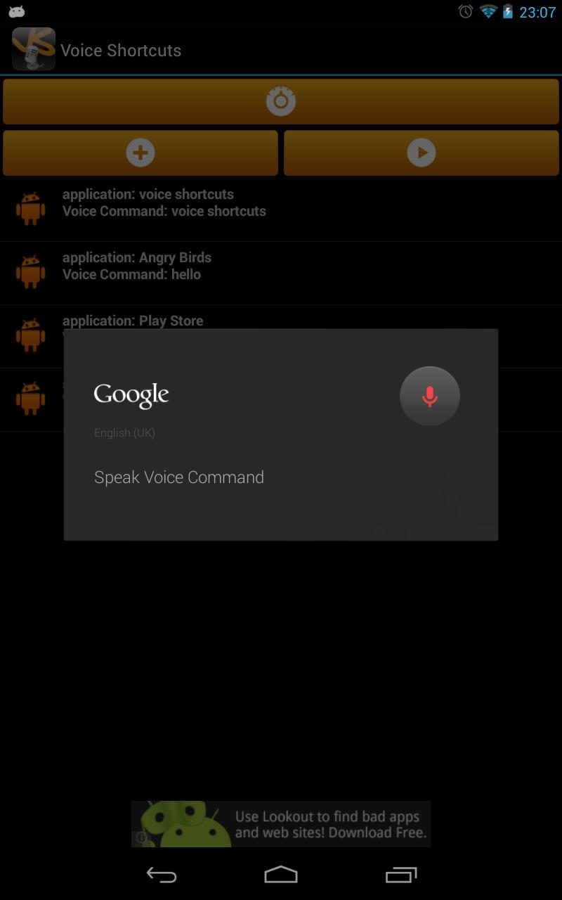 Voice Shortcuts Launcher