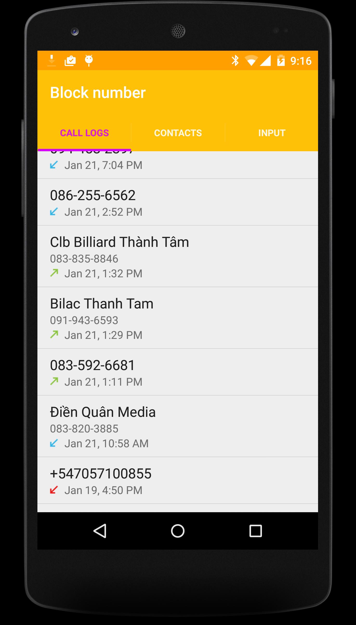 GIN Call Blacklist - Blocker