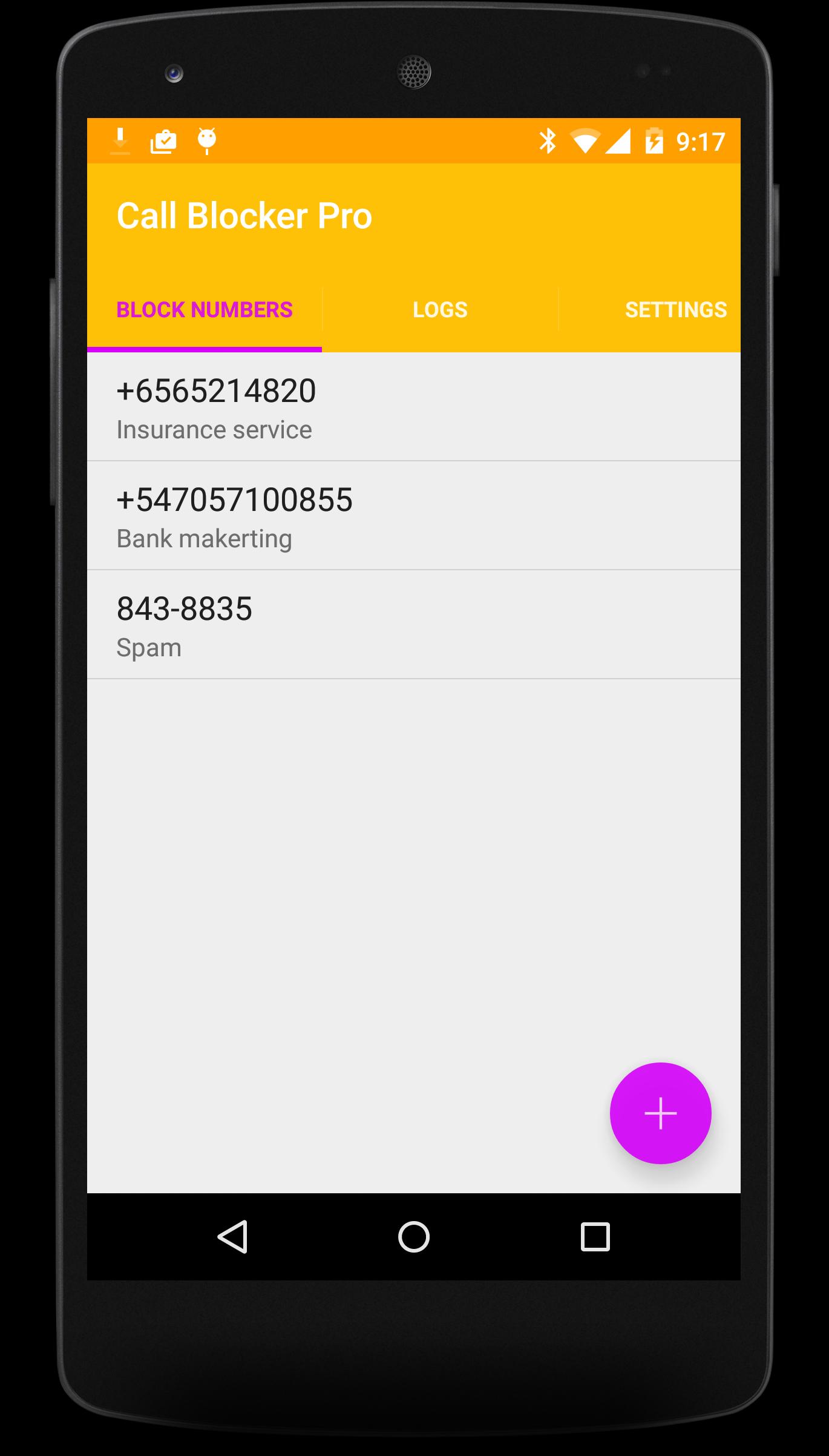 GIN Call Blacklist - Blocker
