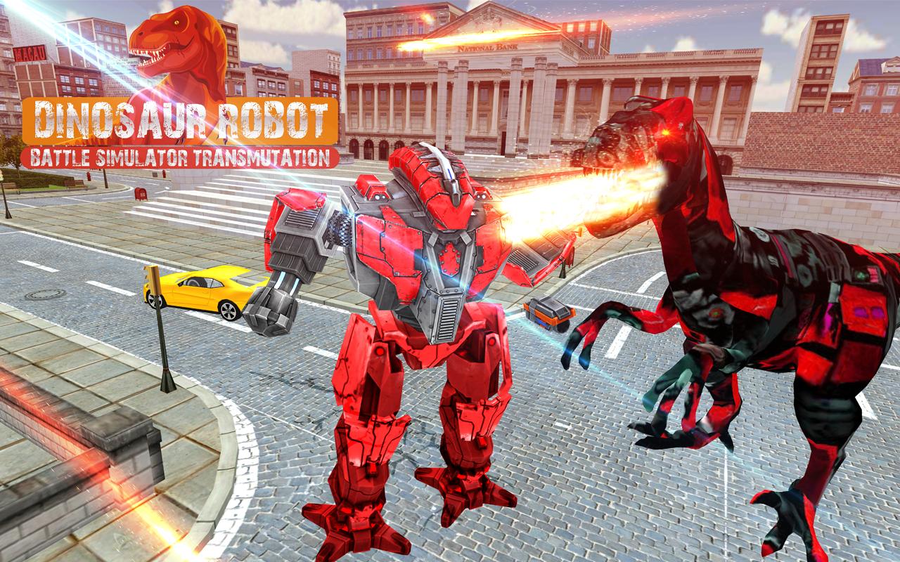 Dinosaur Robot Battle
