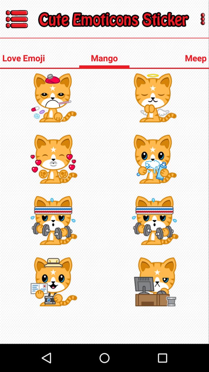 Cute Emoticons Sticker