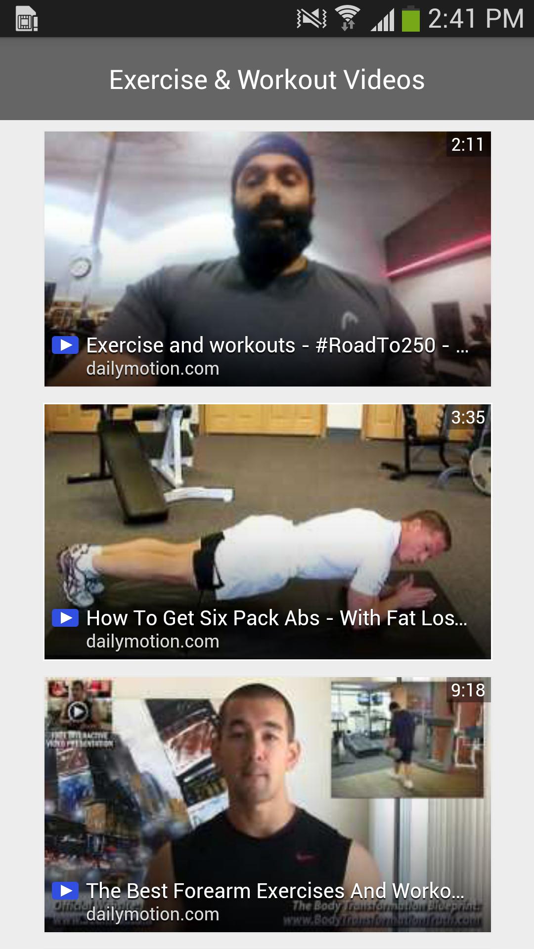 Exercise & Workout Videos