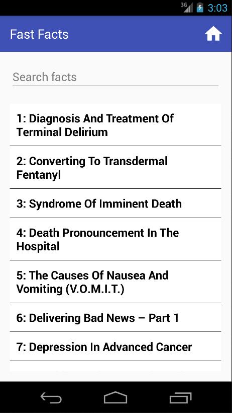 Palliative Care Fast Facts