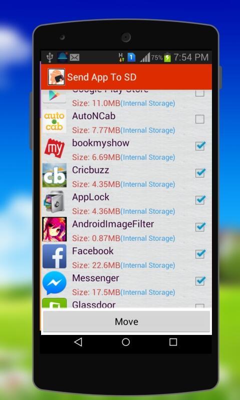 Send Apps to Sdcard