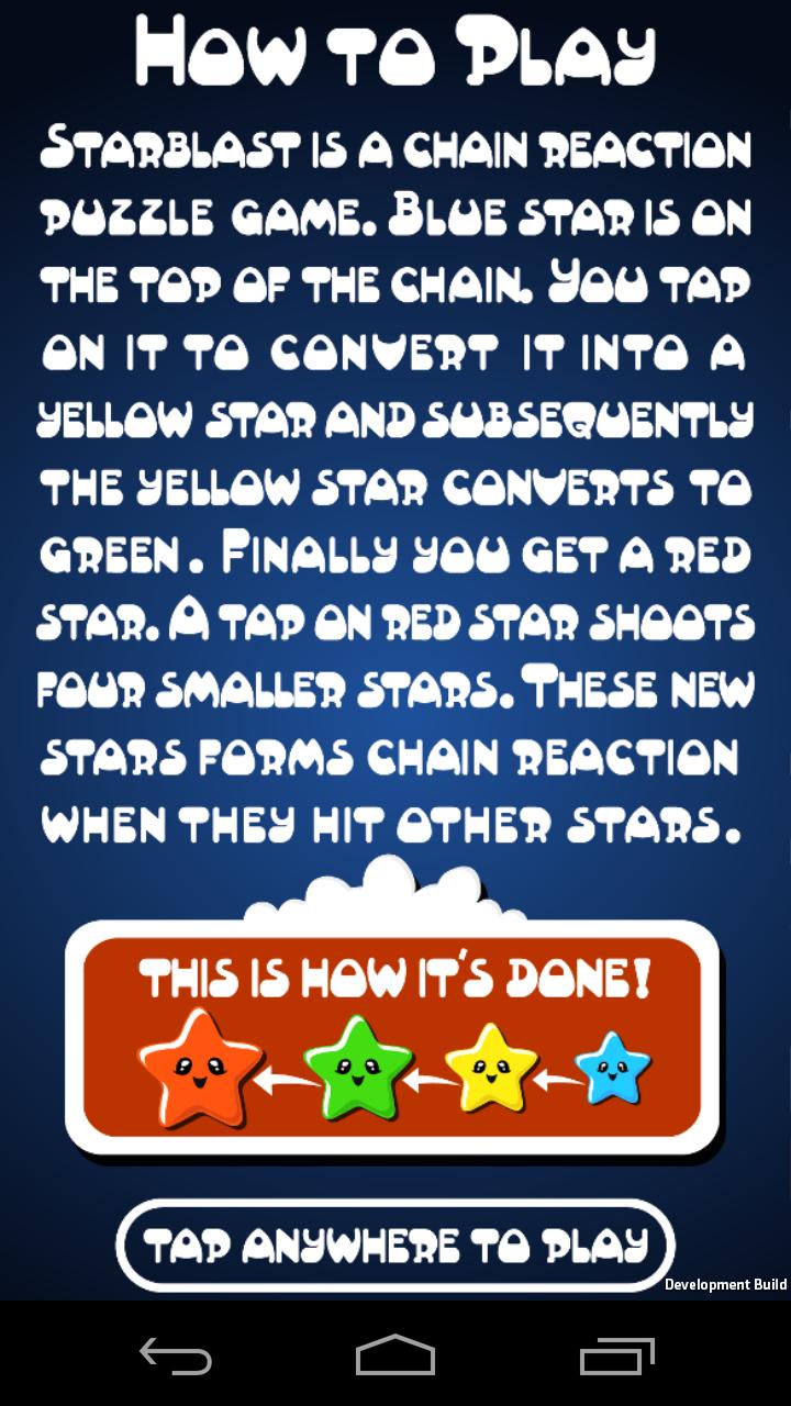 Star Blast puzzle game