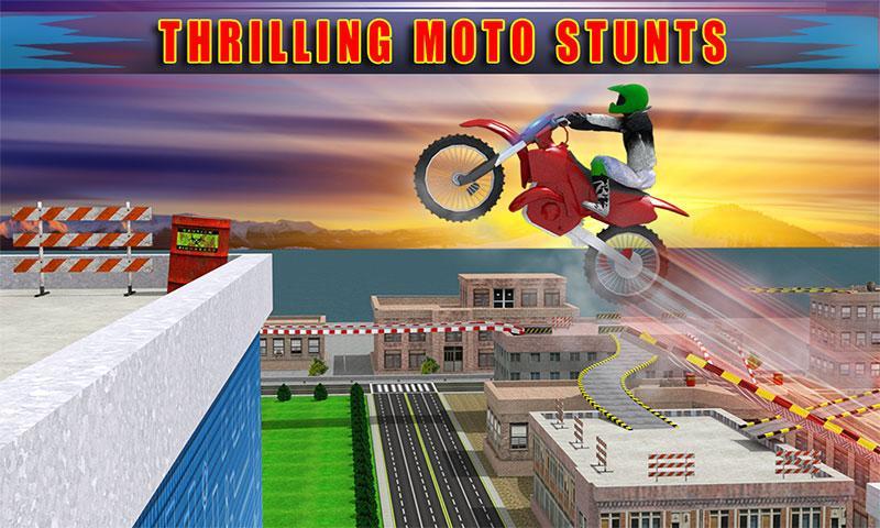 Motorbike Rooftop Stunts