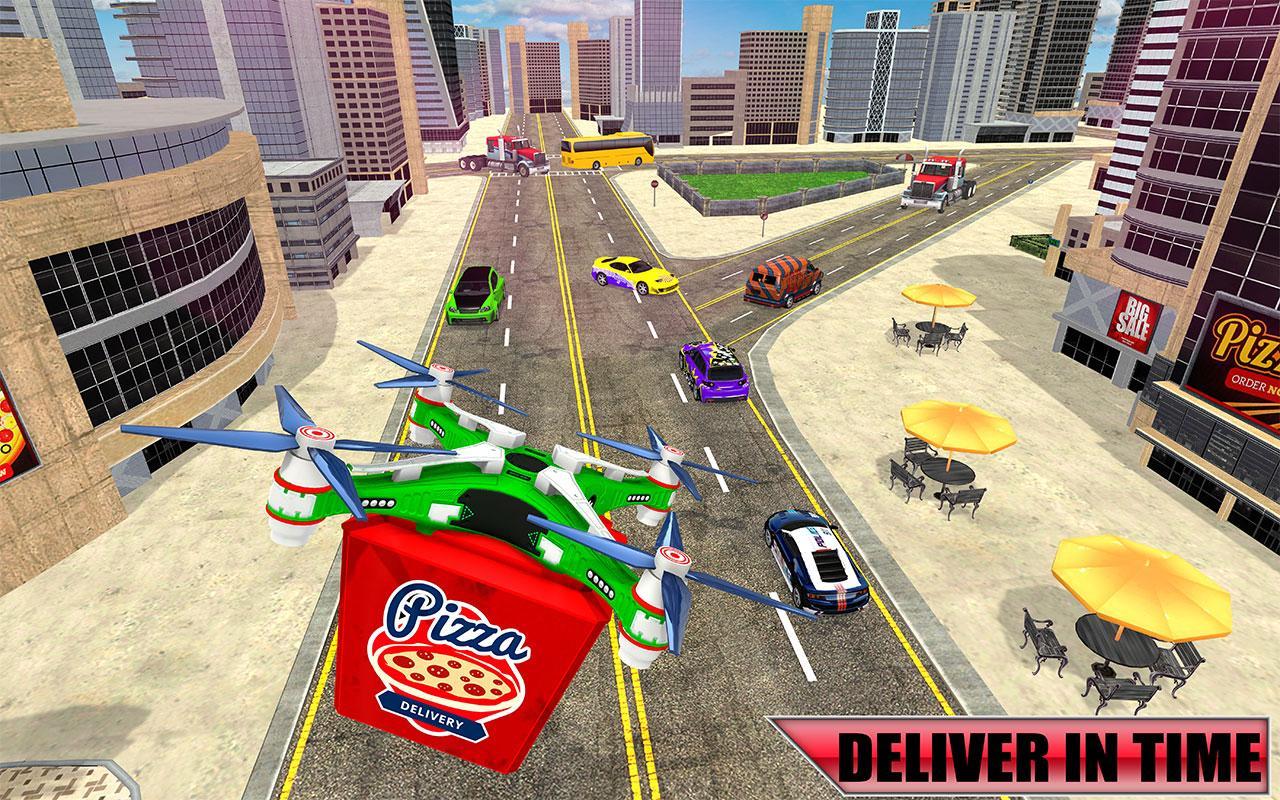 Pizza Delivery City Drone Simulator