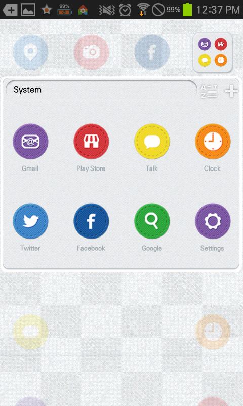 Rainbow GO launcher theme