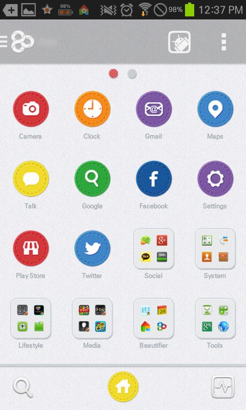 Rainbow GO launcher theme