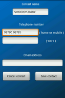 Quick add contacts widget