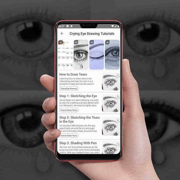 Crying Eye Drawing Tutorials