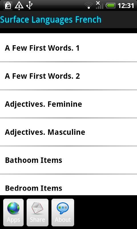 Surface Languages French
