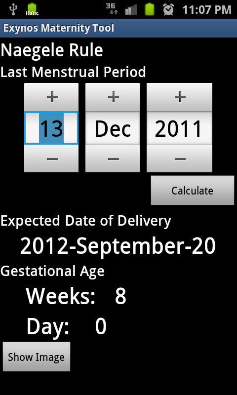 Exynos Pregnancy Calculator