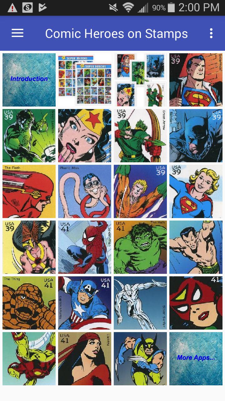 Comic Heroes on Stamps