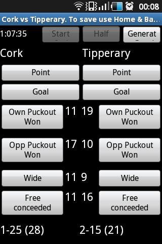 GAA Hurling Stats Recorder
