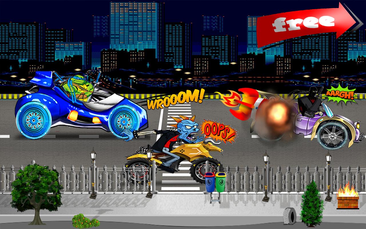 turtle car racing ninja