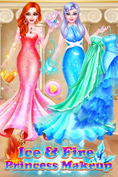 Ice VS Fire Princess Makeup