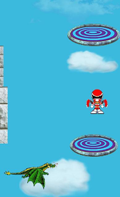 Flying red rangers jump game